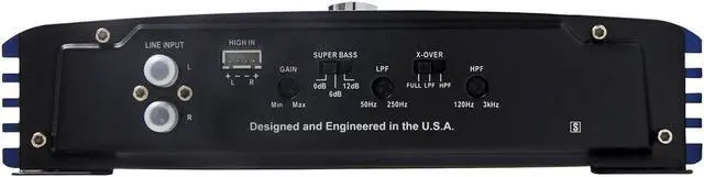 Alt view image 3 of 6 - PDX-1000.2 PowerDriveX 1000 Watt 2 Channel Exclusive Blue A/B Car Audio Stereo Amplifier System with Flexible Installation