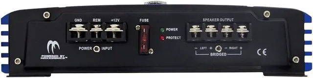 Alt view image 5 of 6 - PDX-1000.2 PowerDriveX 1000 Watt 2 Channel Exclusive Blue A/B Car Audio Stereo Amplifier System with Flexible Installation