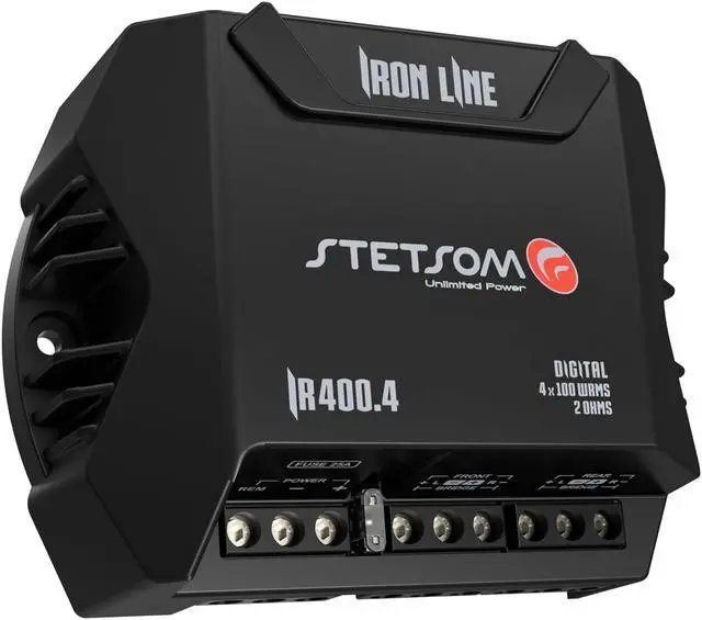 Alt view image 5 of 7 - 400.4 2 Ohms Compact Digital 4 Channels Amplifier, IRON LINE, 400 Watts RMS 400x4, 2 Stable, Multichannel Digital Car Audio Amp TS, Full-Range Sound Quality, Crossover