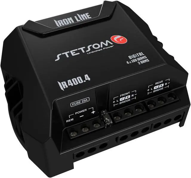 Alt view image 6 of 7 - 400.4 2 Ohms Compact Digital 4 Channels Amplifier, IRON LINE, 400 Watts RMS 400x4, 2 Stable, Multichannel Digital Car Audio Amp TS, Full-Range Sound Quality, Crossover