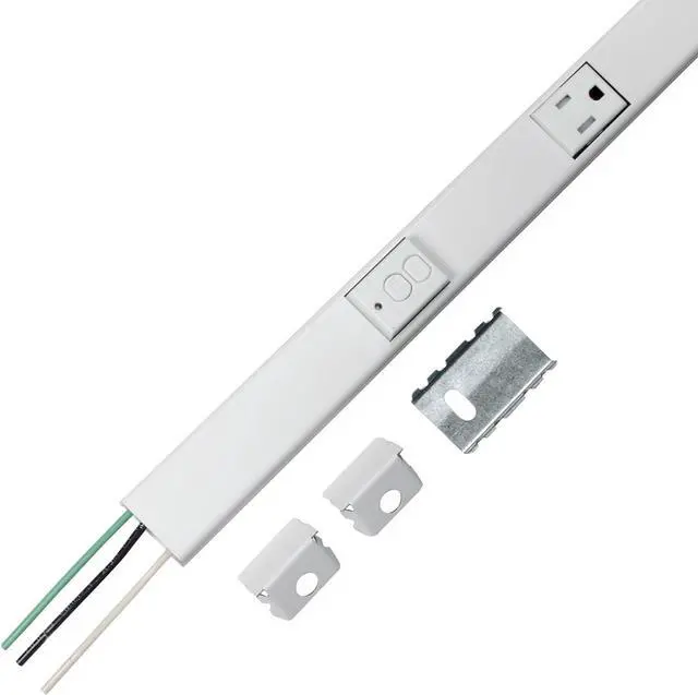 Alt view image 6 of 7 - Legrand Wiremold WH20GB306TRGFI6 Plugmold 2000 Series 3 Foot Hardwired Power Strip with 5 Tamper Resistant Outlets and GFCI Protection, White