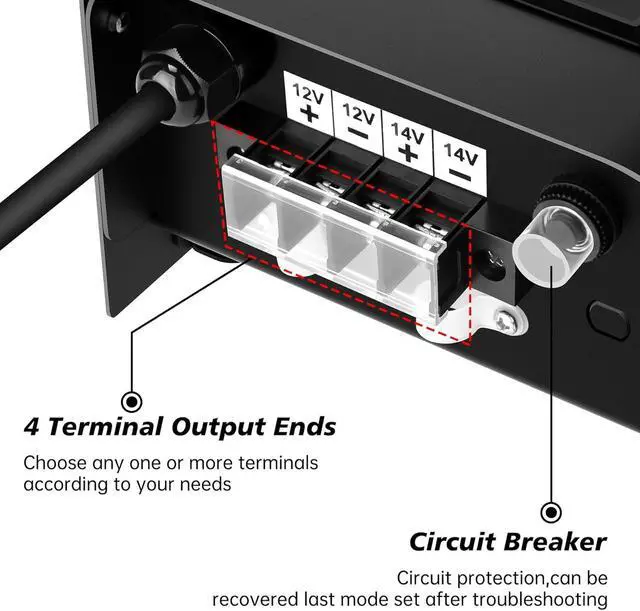 Alt view image 7 of 7 - 400W Low Voltage Landscape Transformer, Outdoor Weatherproof Transformer with Timer and Photocell Sensor, Landscape Lighting Transformer 120V AC to 12/14V AC for Spotlight Pathway Lights