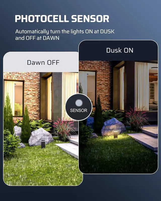 Alt view image 2 of 7 - 120W Low Voltage Transformer with Photocell Sensor & Timer, 120V AC to 12V DC, Weatherproof Landscape Lighting Transformer for Spotlights, Garden Lights, Steplight, Billboard