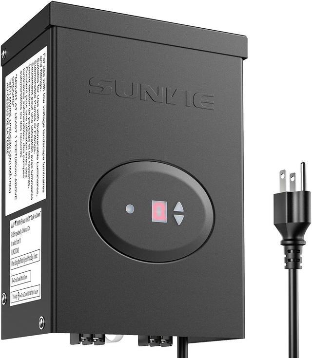 Main image of 200W Low Voltage Landscape Lighting Transformer with Timer and Photocell Sensor Waterproof Low voltage Transformer for LED Landscape Lights Path Lights Outdoor Spotlight 120V to 12V, ETL Listed