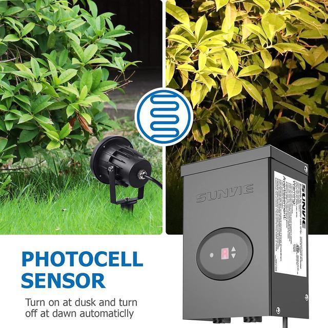 Alt view image 4 of 7 - 200W Low Voltage Landscape Lighting Transformer with Timer and Photocell Sensor Waterproof Low voltage Transformer for LED Landscape Lights Path Lights Outdoor Spotlight 120V to 12V, ETL Listed