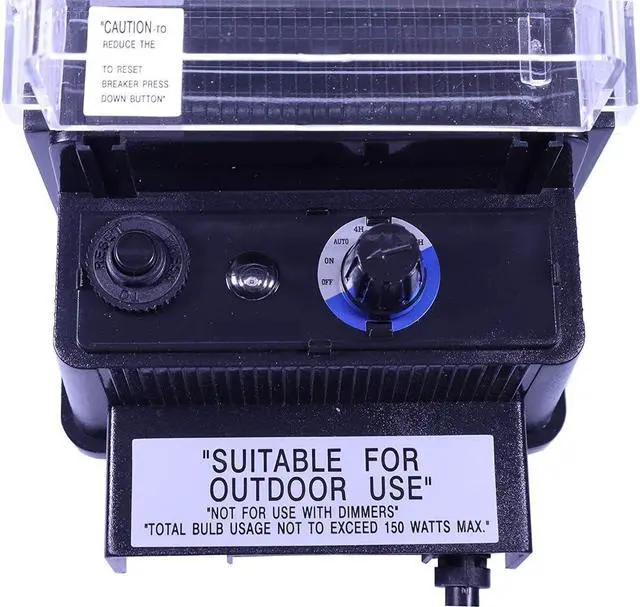 Alt view image 4 of 7 - 150W Watt AC to 12V Volt LED & Halogen -120V Volt Low Voltage Landscape Lighting Indoor/Outdoor Weatherproof Transformer Electric Power Pack with Photocell Sensor - Black Case