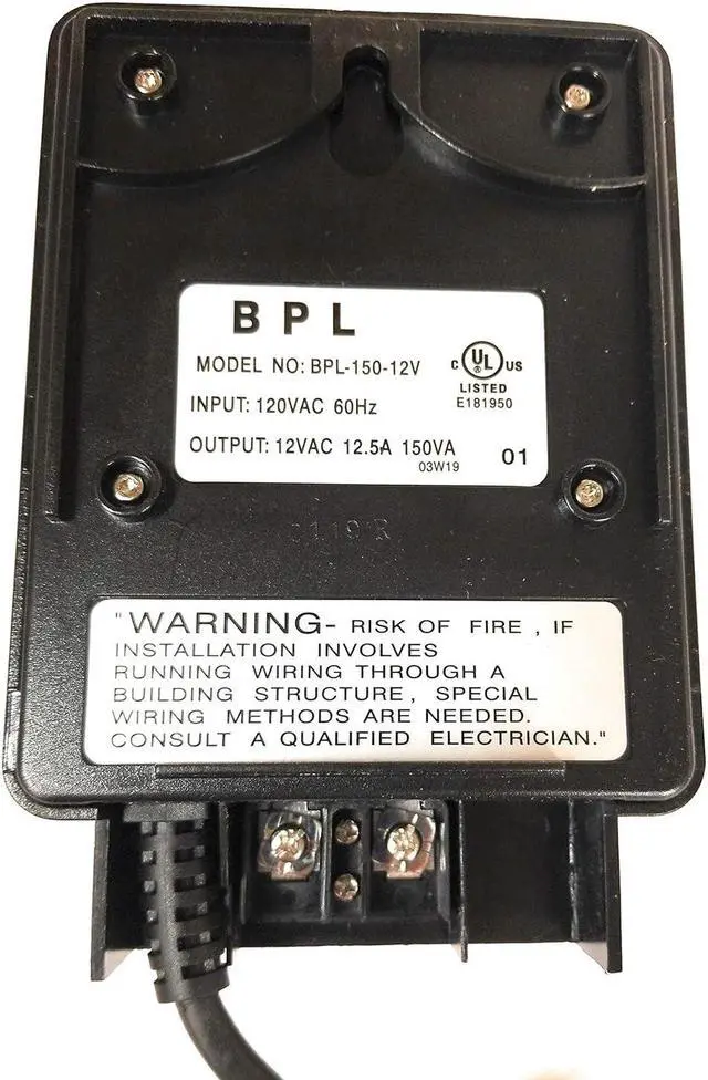 Alt view image 5 of 7 - 150W Watt AC to 12V Volt LED & Halogen -120V Volt Low Voltage Landscape Lighting Indoor/Outdoor Weatherproof Transformer Electric Power Pack with Photocell Sensor - Black Case