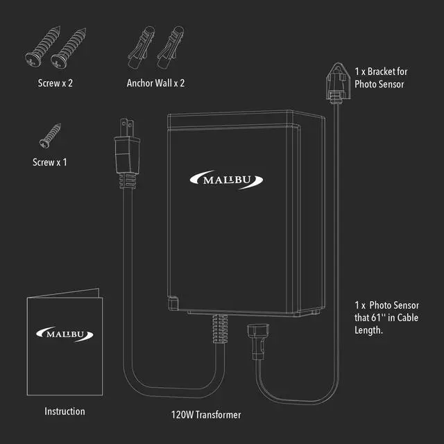 Alt view image 7 of 7 - Low Voltage Transformer 120 Watt for Outdoor Landscape Lighting with Photocell Sensor Timer and Weather Shield for Spotlight Floodlight Garden Pathway Light 120V AC to 12V AC