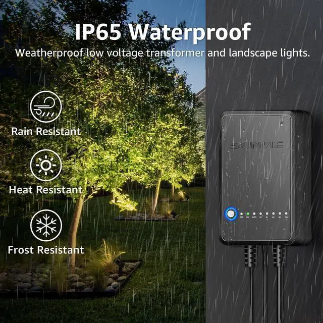 Alt view image 5 of 7 - All-In-One LED Landscape Lighting Kit, 8-Pack Low Voltage Landscape Lights with Transformer and 65FT UL-Listed Wire, 3000K Waterproof Outdoor Uplights with Connectors for Yard House Garden Tree