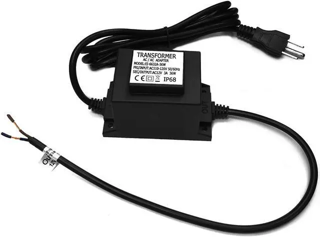 Alt view image 6 of 7 - Waterproof 12V AC Transformer 200W,110V-120V AC to 12V AC LED Power Supply, Voltage Converter LED Driver,Adapter for Outdoor Landscape Lighting/Swimming Pool Light (200 Watts)