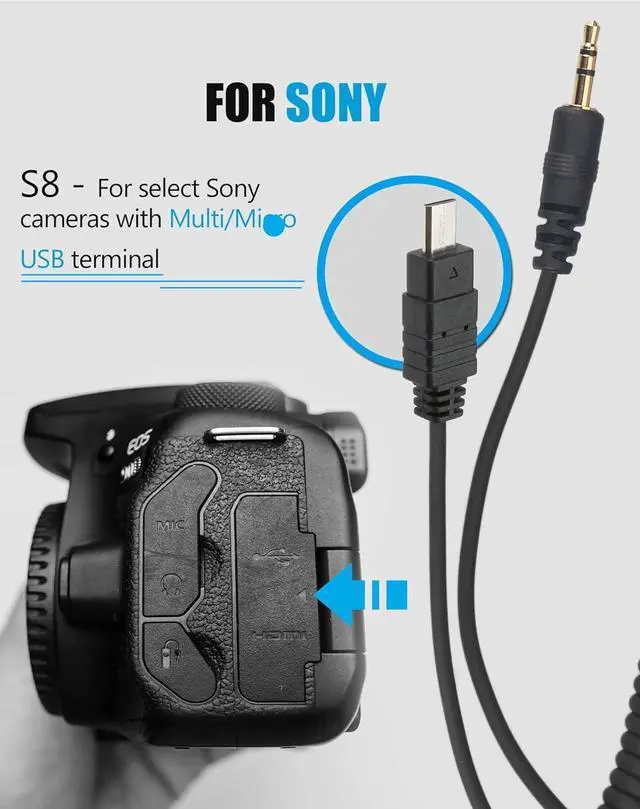 Alt view image 6 of 7 - Camera Wireless Remote Shutter Release, Long Exposure Timelapse Remote Control Compatible with  6D Mark II 7D 7D Mark II 5D Mark IV; Replaces  RS-80N3 Shutter Release Cords