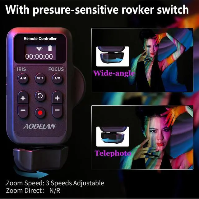 Alt view image 2 of 7 - Wireless Camcorder LANC Remote Control for  and  with 2.5mm Jack or Remote Jack, Video Zoom, Focus, IRIS and Recording Wireless Remote Controller for  Vixia HF G40, G50, G70, G60, XA11