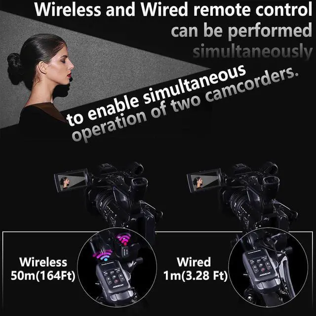 Alt view image 3 of 7 - Wireless Camcorder LANC Remote Control for  and  with 2.5mm Jack or Remote Jack, Video Zoom, Focus, IRIS and Recording Wireless Remote Controller for  Vixia HF G40, G50, G70, G60, XA11