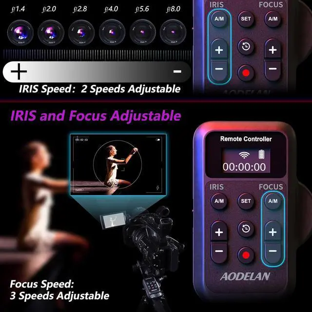 Alt view image 4 of 7 - Wireless Camcorder LANC Remote Control for  and  with 2.5mm Jack or Remote Jack, Video Zoom, Focus, IRIS and Recording Wireless Remote Controller for  Vixia HF G40, G50, G70, G60, XA11