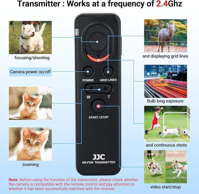 Alt view image 3 of 7 - Wireless Remote Control for  HDR-CX405 CX440 CX455 CX675 CX900 FDR-AX33 AX43 AX53 AX100 AX700 Camcorder A7IV A7RV A7RIV A7RIII A9III A6600 A6500 A6400 A6300 A6100 A6000 ZV-1 Rplc RMT-VP1K RM-VPR1