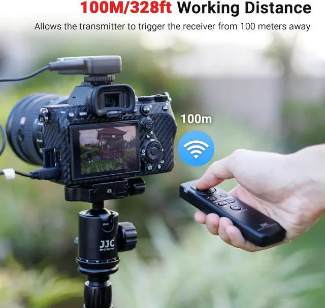 Alt view image 4 of 7 - Wireless Remote Control for  HDR-CX405 CX440 CX455 CX675 CX900 FDR-AX33 AX43 AX53 AX100 AX700 Camcorder A7IV A7RV A7RIV A7RIII A9III A6600 A6500 A6400 A6300 A6100 A6000 ZV-1 Rplc RMT-VP1K RM-VPR1
