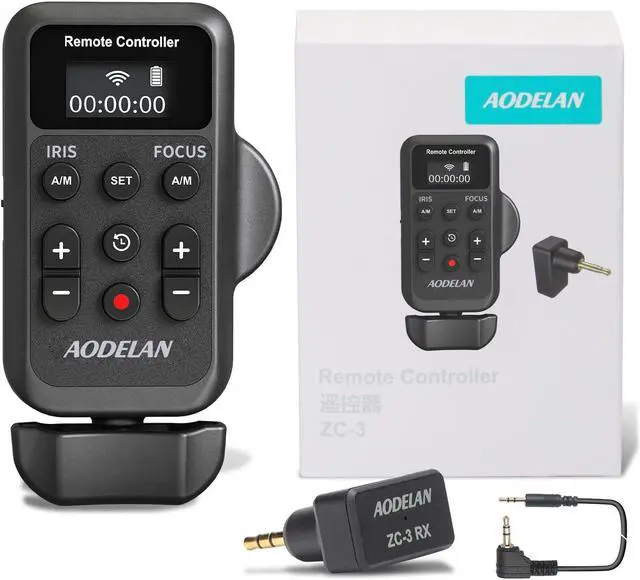 Main image of Wireless Camcorder Lanc Zoom Controller, Wired Remote Control with 2.5mm Jack Cable, IRIS, Focus, Video Recording and Zoom Commander with Lanc or Remote Terminal for  XL1S XL2 XHA1 / NX5C