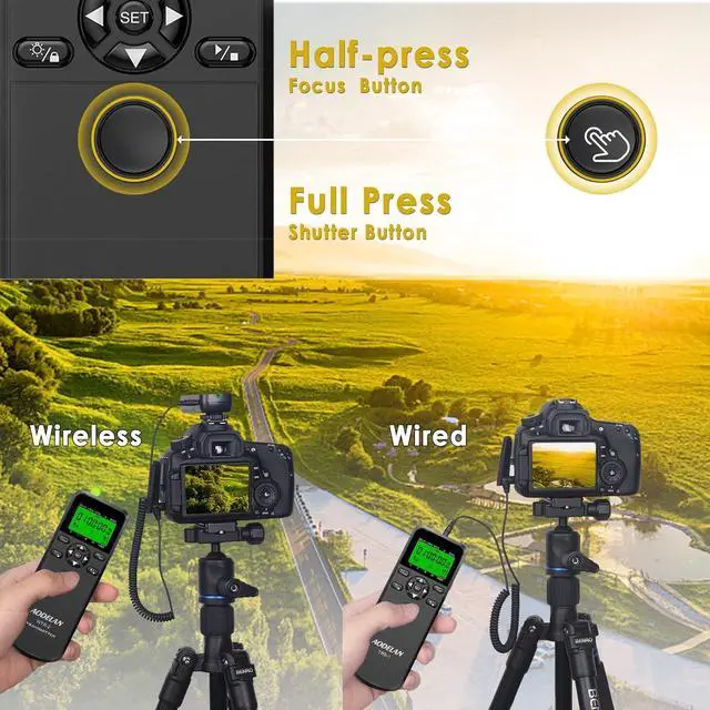Alt view image 3 of 7 - Wireless Shutter Camera Remote Control Timer Intervalometer with for  a7 III, a7 II, a7, a7R III, a9, a6000, a6300, a5100