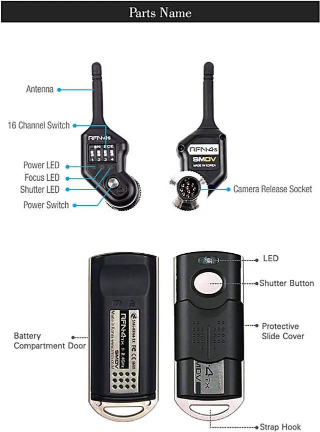 Alt view image 4 of 7 - Wireless Remote Shutter Release for  - Transmitter and Receiver