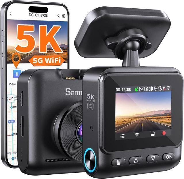 C1 5K Dash Cam - Built-in GPS and 5G WiFi, 5120P UHD Dashcam