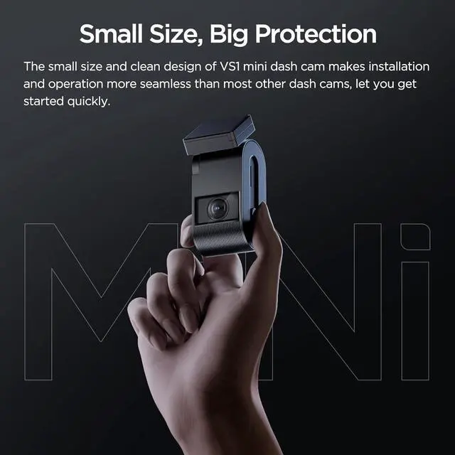 Alt view image 2 of 7 - VS1 Mini Dash Cam, 1440P/2K HDR Dashcam, STARVIS 2 Sensor, Free 32GB SD Card, 5GHz Wi-Fi Voice Control Car Dash Camera with GPS, Night Vision 2.0, 24H Parking Mode, Support 512GB Max