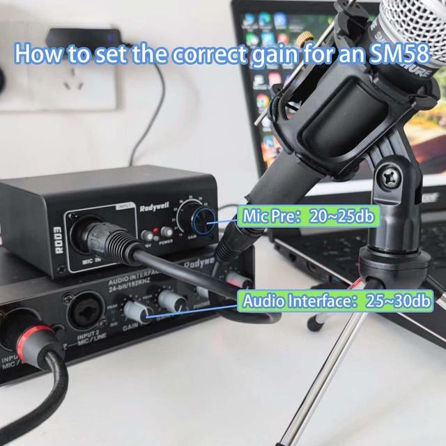 Alt view image 6 of 7 - Microphone Preamp Mic Gain Booster with 2 Input Max 75db Gain 48V Phantom Power for Dynamic and Condenser Mic