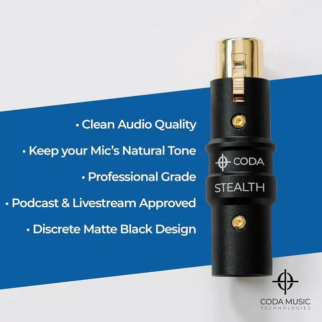 Alt view image 4 of 6 - MB-Stealth in-Line Microphone Preamp, Active Booster for Dynamic and Ribbon Mics - Ultra Low Noise, Enhance and Add Clarity to Your Podcast or Livestream