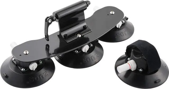 Alt view image 2 of 6 - Bike Rack for Car Roof, Vacuum Suction Cup Bicycle Carrier Aluminium Alloy Roof Rack, with 5 Adapters for Most Bikes, 9x100mm/12x100mm/15x100mm/15x110mm/20x100mm/20x110mm (6" Suction Carrier)
