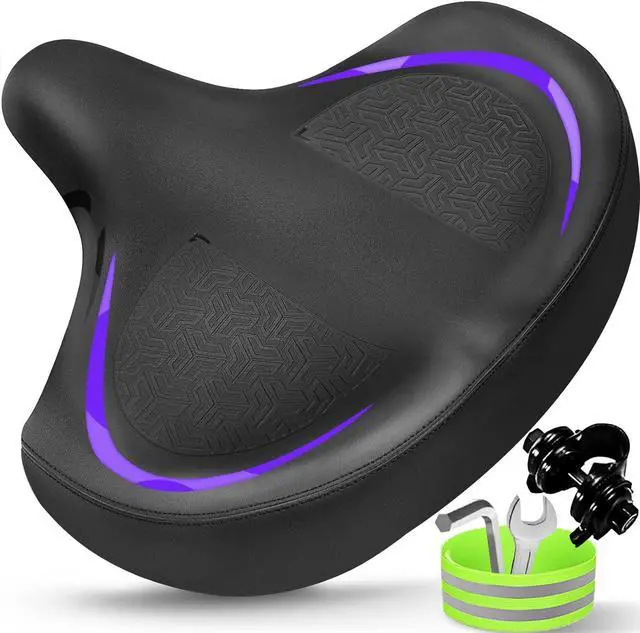Main image of Bicycle Seat, Bike Seat for Women Men Extra Comfort Wide, Oversized Comfortable Seats Saddle for Peloton Bikes, Fit for Exercise Bikes, Electric Bikes, Mountain Bikes, Cruiser Bikes
