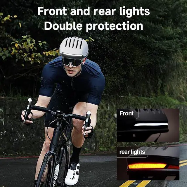 Alt view image 2 of 7 - Bike Helmet with Bluetooth, Smart Bike Helmet for Adults Men Women with Built-in Speakers, Auto Brake Blinker, Front and Rear LED Turn Signals Remote Control, Smart Cycling Helmet.