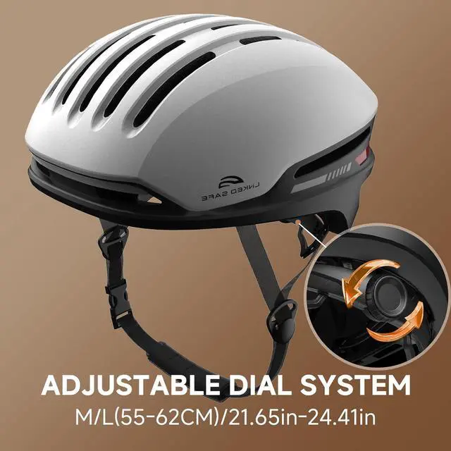 Alt view image 3 of 7 - Bike Helmet with Bluetooth, Smart Bike Helmet for Adults Men Women with Built-in Speakers, Auto Brake Blinker, Front and Rear LED Turn Signals Remote Control, Smart Cycling Helmet.