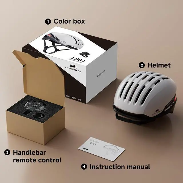 Alt view image 7 of 7 - Bike Helmet with Bluetooth, Smart Bike Helmet for Adults Men Women with Built-in Speakers, Auto Brake Blinker, Front and Rear LED Turn Signals Remote Control, Smart Cycling Helmet.