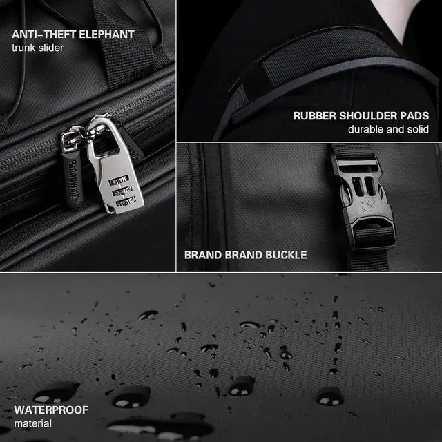 Alt view image 4 of 7 - Bike Trunk Bag Bike Rack Bag Bike Pannier Bag Rear Seat Bag Handbag for Bicycle Cargo Rack Saddle Bag Bicycle Commuter Bag Shoulder Bag Luggage Bag