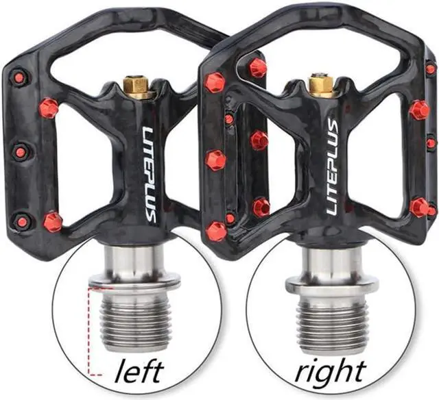 Alt view image 4 of 7 - Carbon Pedal Titanium Axis Road Bike Pedal MTB Ultra Light 3 Bearing Anti-Skid Pedal for Brompton Pedal