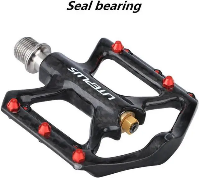 Alt view image 5 of 7 - Carbon Pedal Titanium Axis Road Bike Pedal MTB Ultra Light 3 Bearing Anti-Skid Pedal for Brompton Pedal