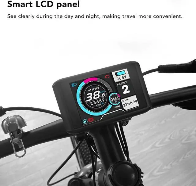 Alt view image 3 of 7 - Electric Bike Meter, UKC1 Color Display Bike LCD Display for Electric Bike Scooter with Waterproof Connector