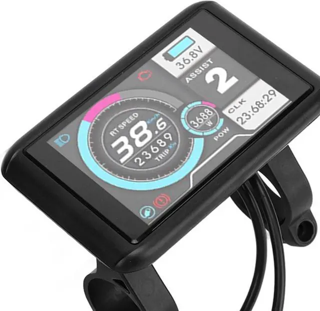 Alt view image 7 of 7 - Electric Bike Meter, UKC1 Color Display Bike LCD Display for Electric Bike Scooter with Waterproof Connector