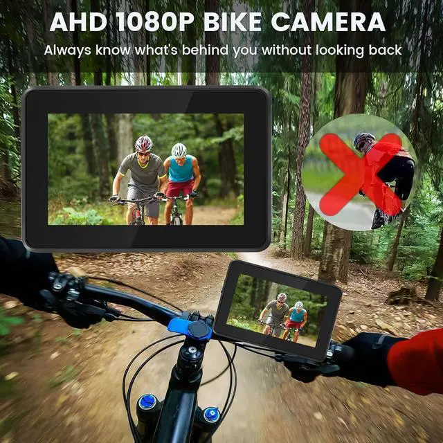 Alt view image 6 of 7 - Bike Bicycle Mirror,1080P Bicycle Rear View camera with 4.3" Screen,130° Wide Angle Color Night Vision Bikes Camera 360° Adjustable,Bike Accessories For Bicycle, Mountain, Road Bike