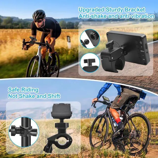 Alt view image 6 of 7 - Bicycle Rear View Camera,1080P Bike Mirror Camera,Rear View Mirror for Bicycle Handlebars with 8-LED Night Vision,110° view with 4.3" Screen,Adjustable Rotatable Bracket for Bikes,Ebikes