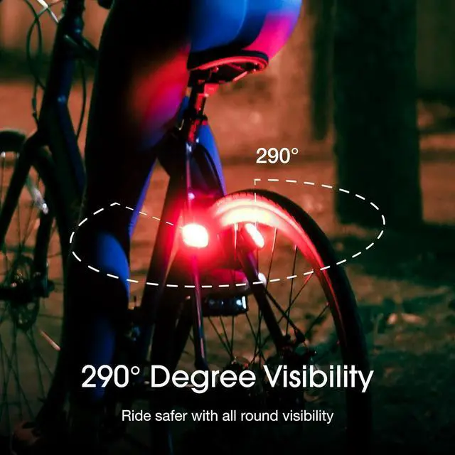 Alt view image 3 of 7 - Firefly Smart Bike Light System - Sync Front & Rear LED Light | Custom Brightness, Flash Pattern, Day/Night mode | Turn Signals | Brake lights | Night Riding Bicycle Accessories for Men & Women