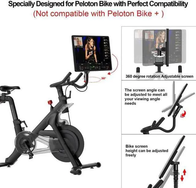 Alt view image 3 of 7 - 360 Degree Screen Swivel Mount for Peloton Bike, Upgraded Screen Swivel for Peloton, Accessory to Turn for Peloton Bike Screens, Accessories for Peloton(Not Compatible with Peloton Bike+)