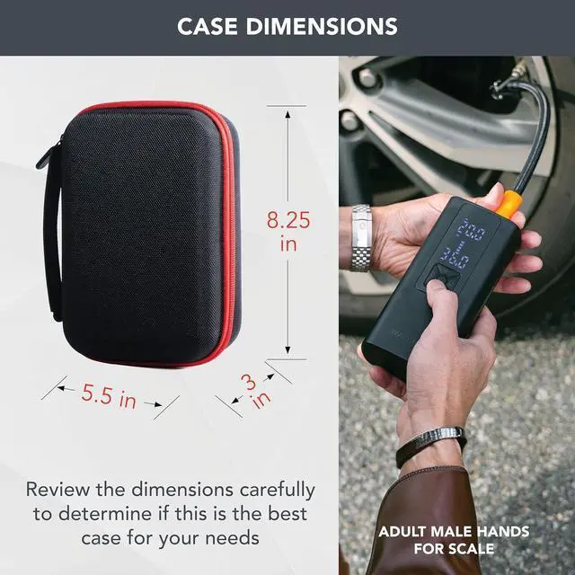 Alt view image 6 of 7 - 4-in-1 Tire Inflator Portable Air Compressor w/Quick Inflate Technology, Tire Pressure Gauge, Dual Screen, 150 PSI Cordless Air Pump for Cars, Bikes, Balls, Inflatable & Tire Repair Kit, Case