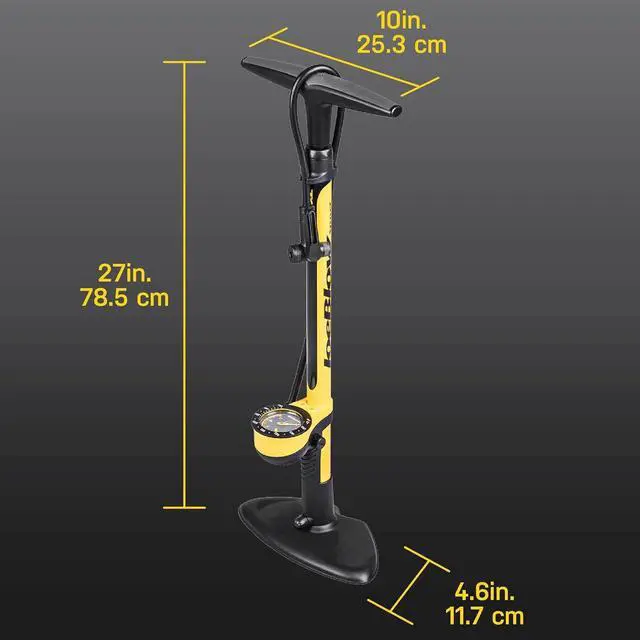 Alt view image 4 of 6 - Joe Blow Sport III High Pressure Floor Pump,Yellow