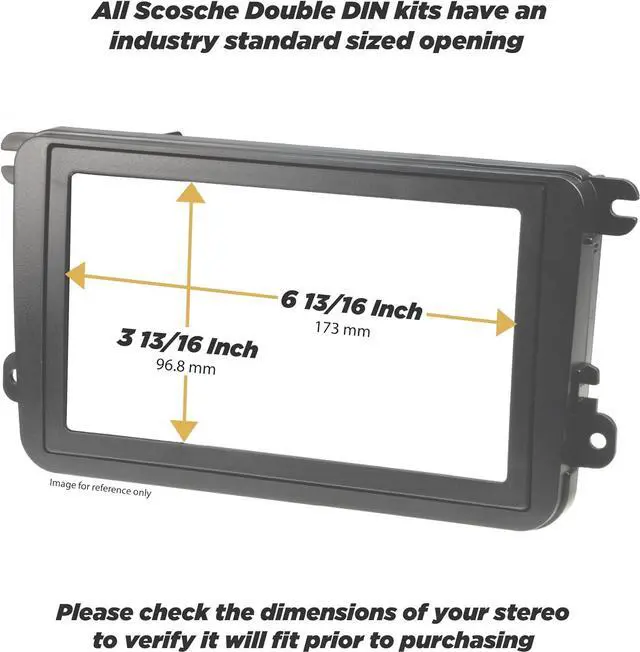 Alt view image 5 of 5 - FD6200B Double DIN Radio Installation Dash Kit Compatible with Select 2012-14 Ford Focus - Non Factory Navigation Models Only - Car Stereo Install Kit