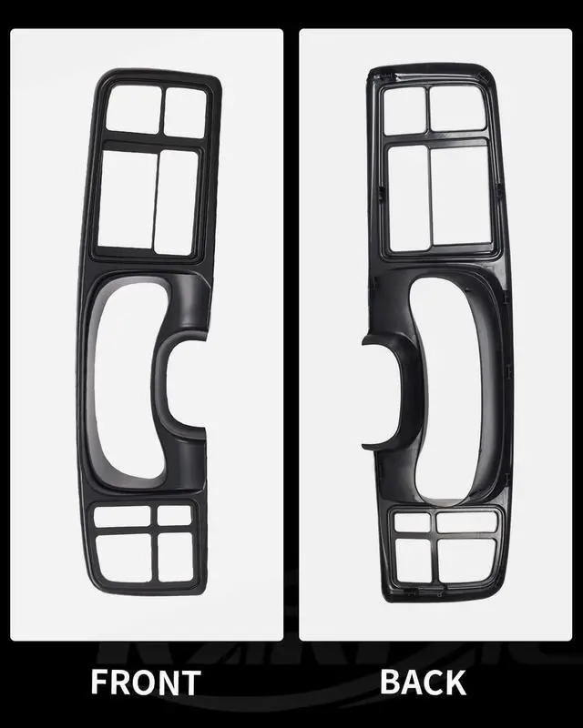 Alt view image 6 of 7 - Double Din Dash Bezel Cover Kit Compatible With 1999-2002 GMC Sierra Full-Size Trucks/SUV's Chevy Silverado Car Stereo Radio 15731974 15772850