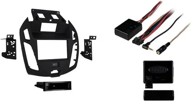 Alt view image 2 of 5 - 99-5831G Double/Single DIN Dash Kit for 2014 - Ford Transit Connect with OEM 4.3'' Screen (Gray)