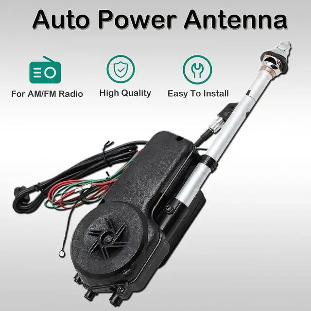 Alt view image 2 of 7 - Universal 12V Car Power Radio Antenna Fully Automatic Retractable Power Antenna Assembly Design for Am Fm Radio Antenna Mast Replacement Kit