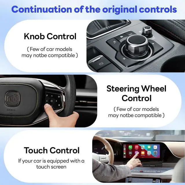 Alt view image 3 of 7 - 5.0 Wireless CarPlay/Android Auto Adapter USB for Factory Wired CarPlay Cars (Model Year: 2015 to 2024), Wireless CarPlay/Android Auto Dongle Convert Wired to Wireless,Fit In-Dash Navigation