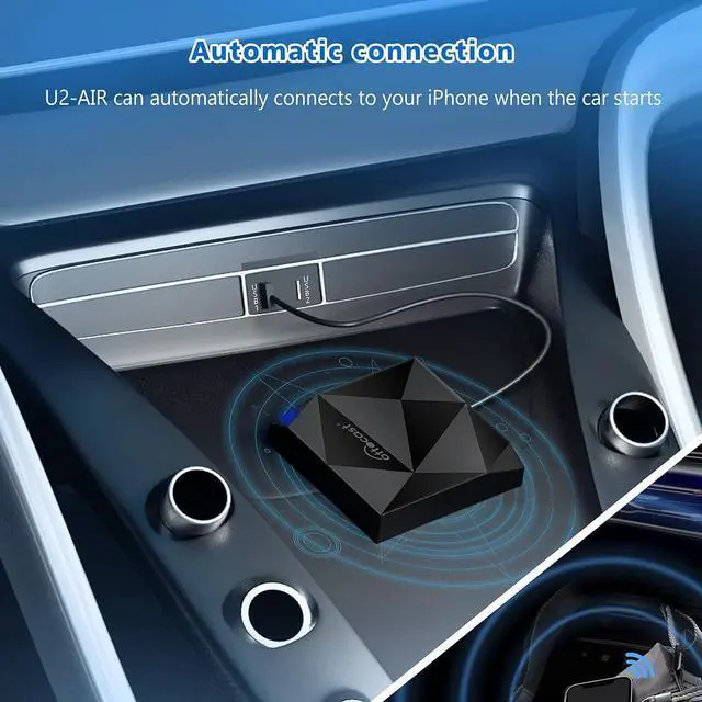 Alt view image 4 of 7 - U2-AIR Wireless CarPlay Adapter 2024 - Apple CarPlay Wireless Adapter Convert Wired to Wireless Plug & Play Dongle 5Ghz WiFi Auto Connect Online Update for iPhone & OEM Wired CarPlay Cars