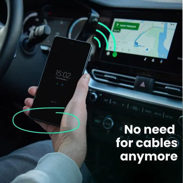 Alt view image 4 of 7 - Wireless Android Auto Dongle - Connects Automatically to Android Auto - Easy Plug and Play Setup - Free Companion App - Made in Europe